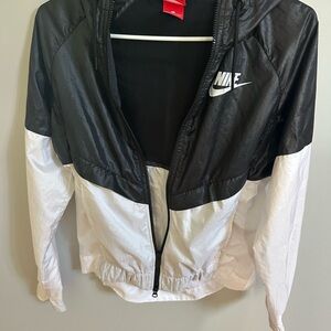 Nike Women's Black and White Bomber Jacket